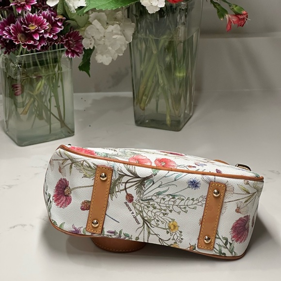 Dooney & Bourke Floral Leather Shoulder Bag - Picture 7 of 11